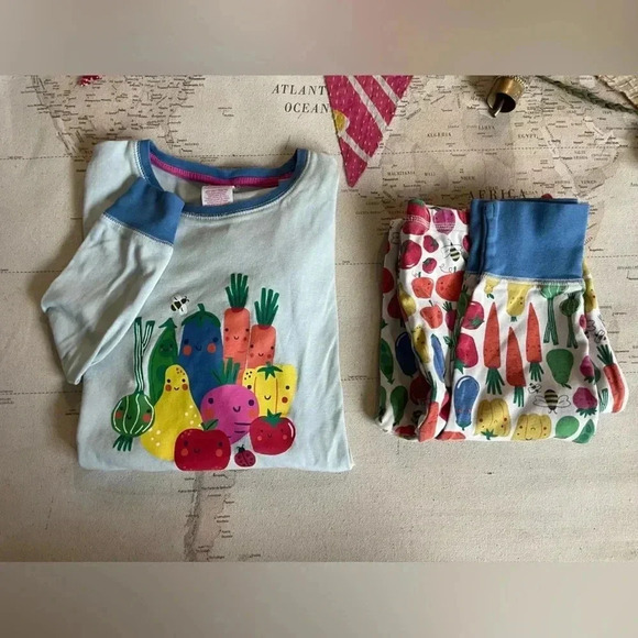 Mini Boden Other - Mini Boden Fruit Print Long Sleeve/Pants Pajama Set Size 13Y Girls